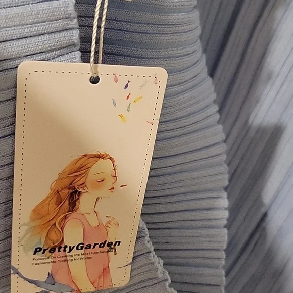 Sleeveless Ribbed Maxi Dress in Light Blue - Picture 3 of 5